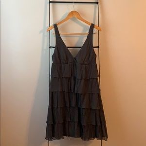 J. Crew Sleeveless Gray V-Neck Dress